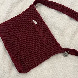 NWOT The Sak Red Lumi Hand-Crochet Crossbody Bag